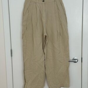 COS Tan Pleated Pants